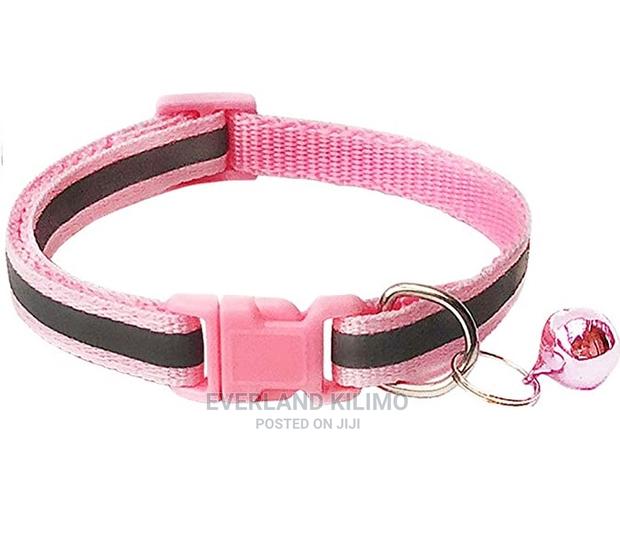 Pink Reflective Pet Collar - main view