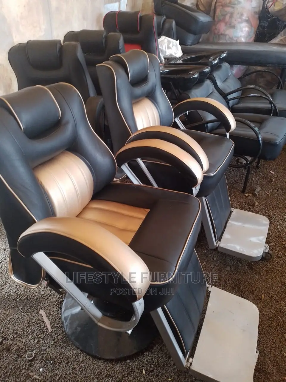Locally Assembled Barber Chair