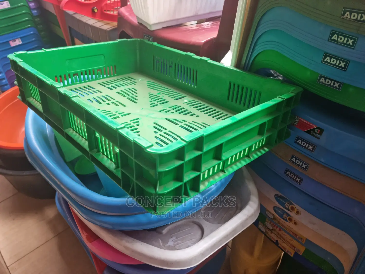 Half Bread Crates. Size.H120 X W400 X L585 Mm