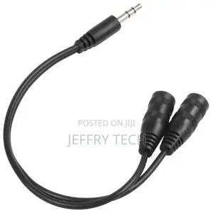 23 Cm 3.5 Mm Dual Connector Plug Male - Female Adapter Jack