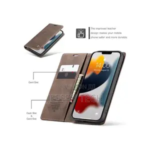 iPhone 13 Pro Max Flip Wallet Protection Leather Case Cover