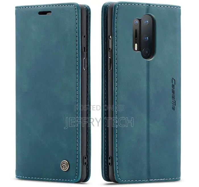 Oneplus 8 Pro Wallet Kickstand Magnetic Flip Case Blue