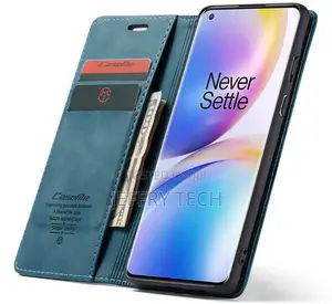 Oneplus 8 Pro Wallet Kickstand Magnetic Flip Case Blue