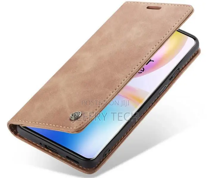 Oneplus 8 Pro Wallet Kickstand Magnetic Flip Case Brown