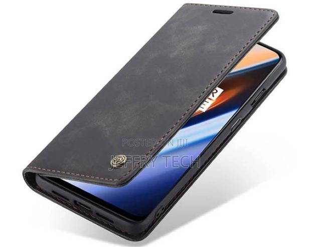 Oneplus 7 Wallet Kickstand Magnetic Flip Case Black - thumbnail 3