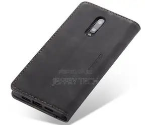 Oneplus 7 Wallet Kickstand Magnetic Flip Case Black