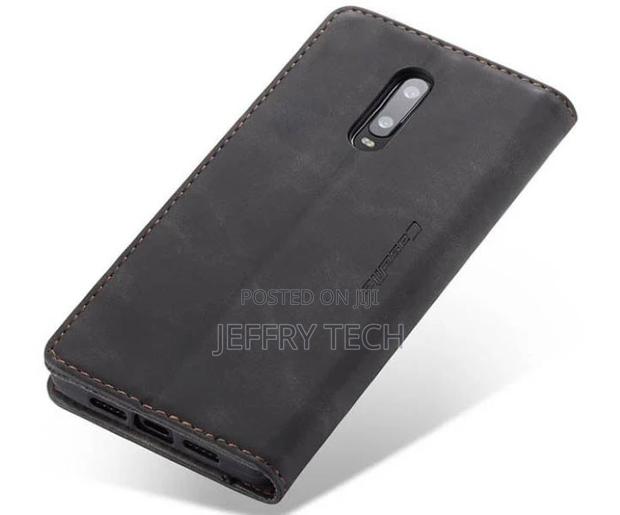 Oneplus 7 Wallet Kickstand Magnetic Flip Case Black - thumbnail 4