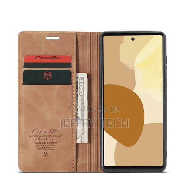 Caseme Google Pixel 6 Pro Wallet Magnetic Case Brown - main view