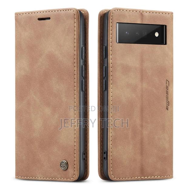 Caseme Google Pixel 6 Pro Wallet Magnetic Case Brown - thumbnail 2