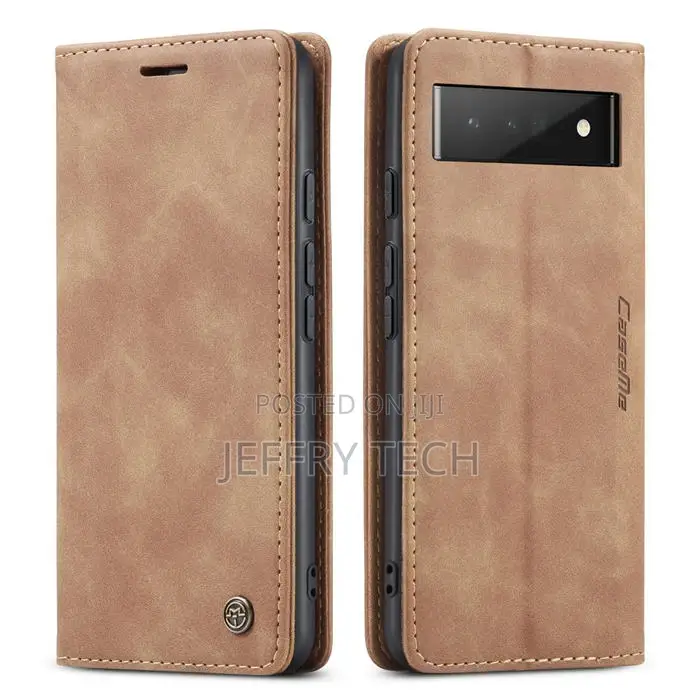 Caseme Google Pixel 6 Pro Wallet Magnetic Case Brown