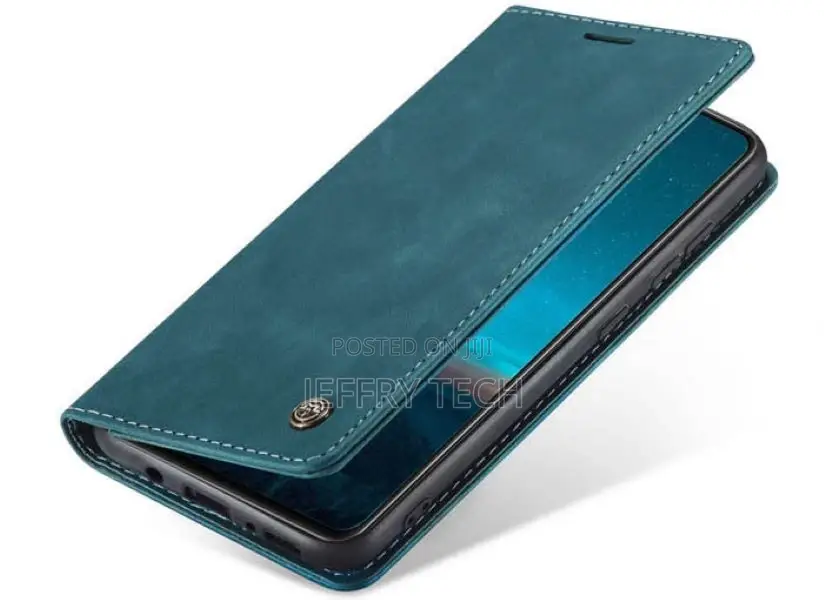 Vintage Leather Flip Case for Samsung Galaxy A31 Blue