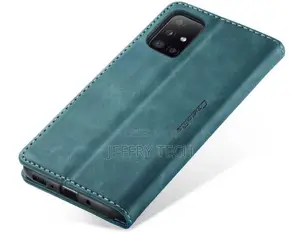 Vintage Leather Flip Case for Samsung Galaxy A31 Blue