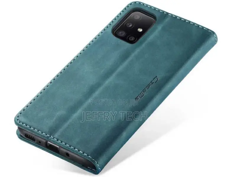 Vintage Leather Flip Case for Samsung Galaxy A31 Blue