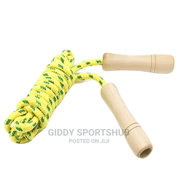 Wooden Handle Jump Rope With Braided Rope -10ft 10 Ft