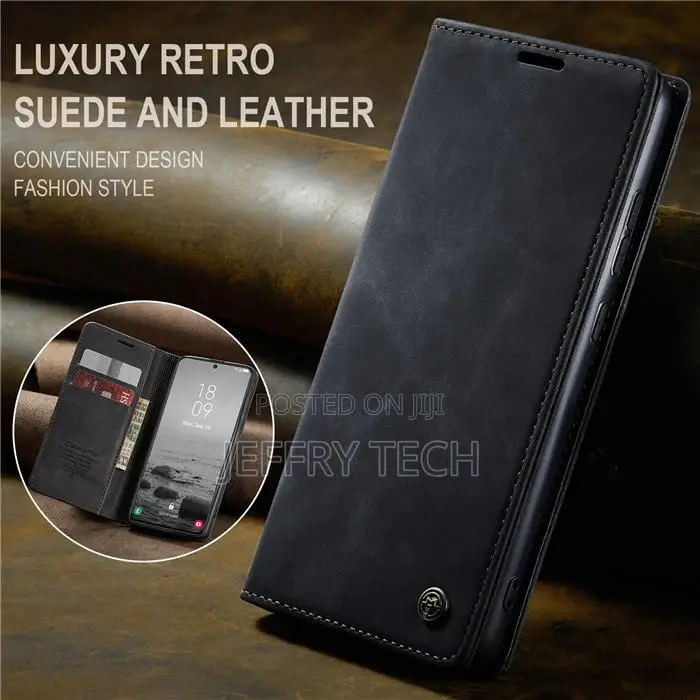 Caseme Samsung Galaxy S23 Plus Wallet Retro Leather Case Bla