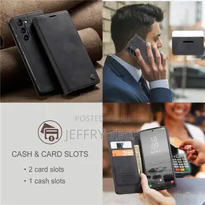 Caseme Samsung Galaxy S23 Plus Wallet Retro Leather Case Bla