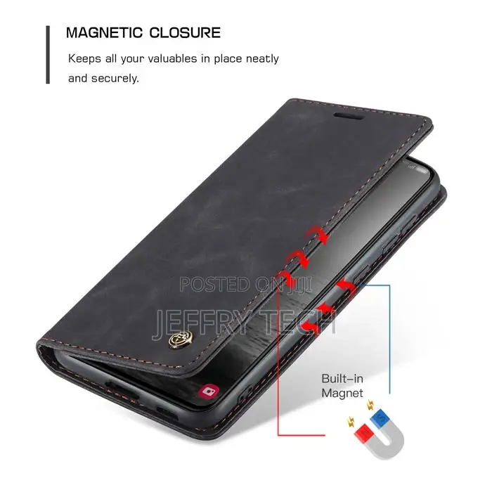 Caseme Samsung Galaxy S23 Plus Wallet Retro Leather Case Bla