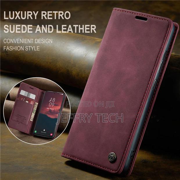Samsung Galaxy S23 Wallet Retro Leather Case Red - main view
