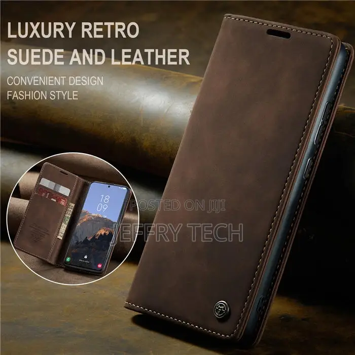 Samsung Galaxy S23 Wallet Retro Leather Case Coffee