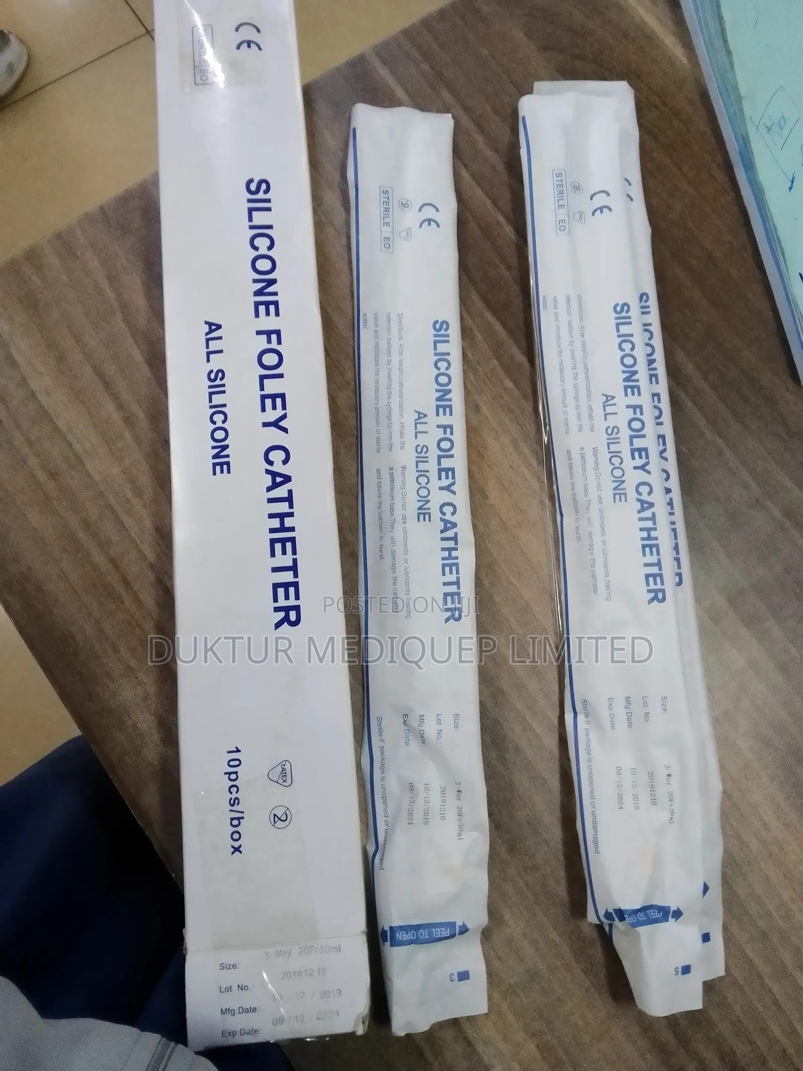 Pure Silicone Urethral Catheter 3 Way Size.16/18/20/22
