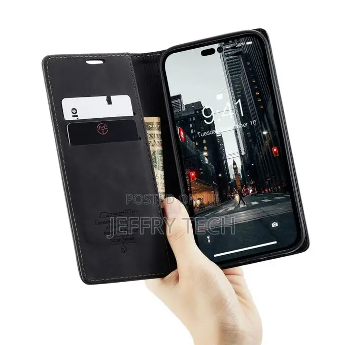 iPhone 14 Pro Caseme-013 Multifunctional Retro Frosted Leat
