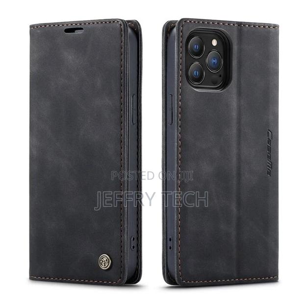 Retro Frosted Leather Case for iPhone 13 Pro Max(Black)