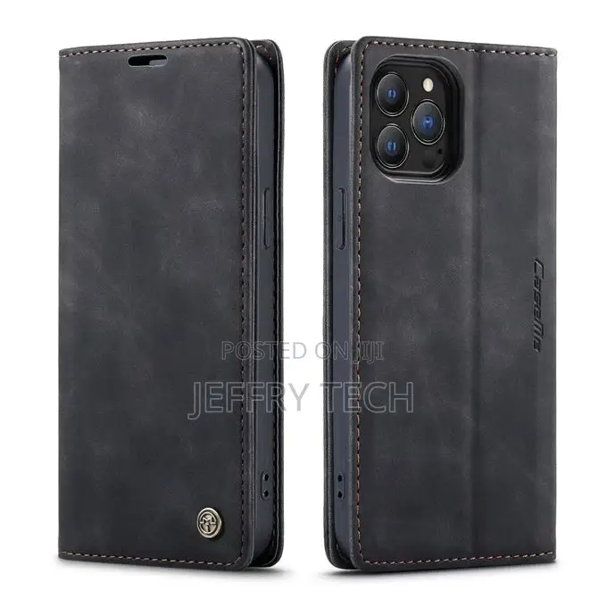 Retro Frosted Leather Case for iPhone 13 Pro Max(Black)