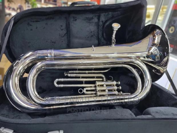 Marching Bb Tuba Silver - main view