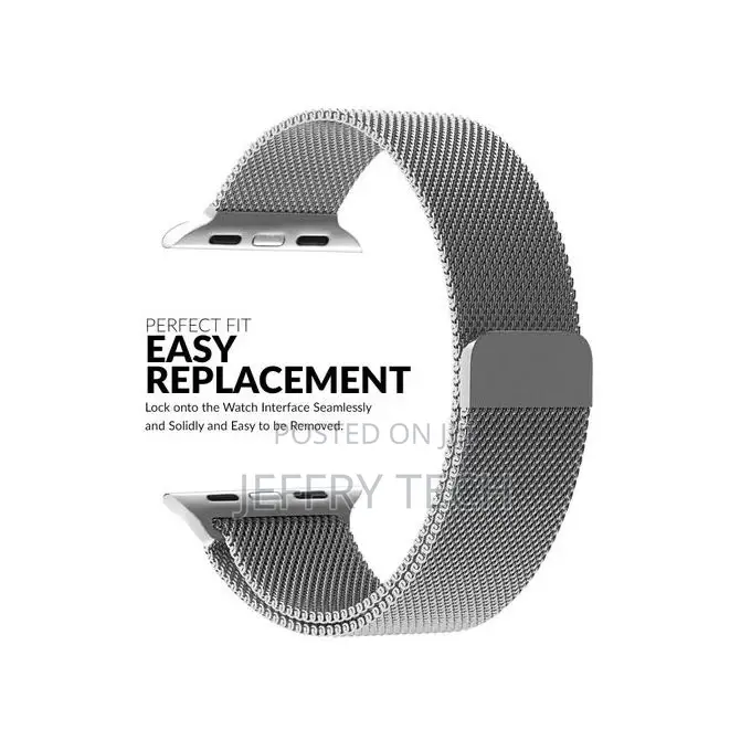 Apple Watch Series 7 Stainless Steel Band Strap - 45mm - Sil