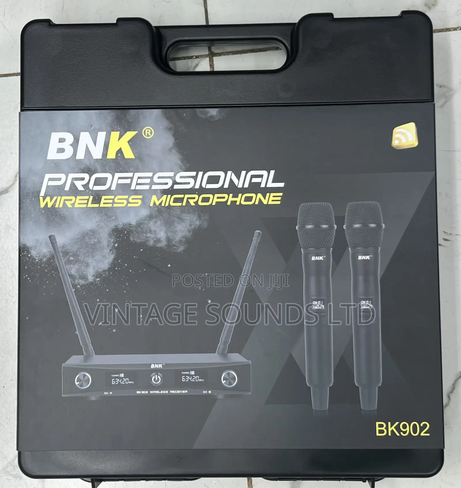 BNK BK902 UHF Dual 2 Channel Wireless Microphone System