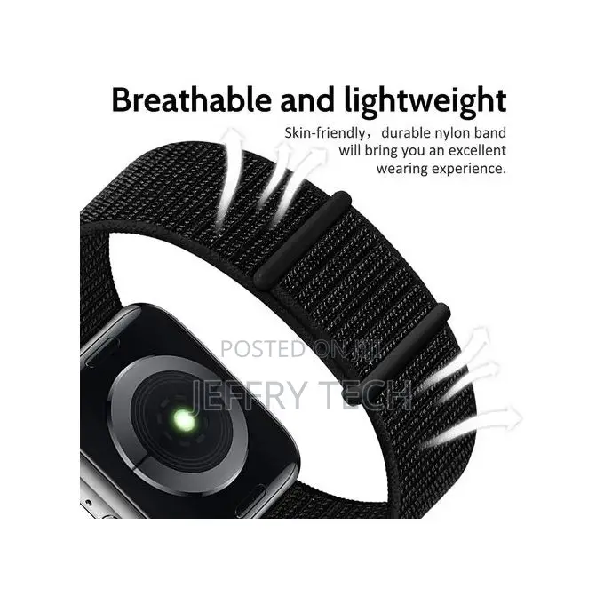 Apple Watch Series 8 (45mm) Nylon Sport Replacement Strap Ba