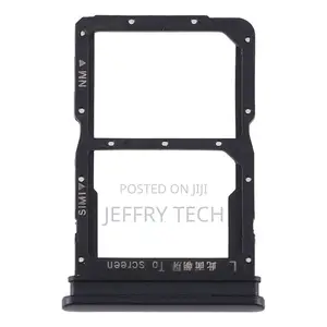 SIM Card Tray + NM Card Tray for Huawei Y8p (Black)