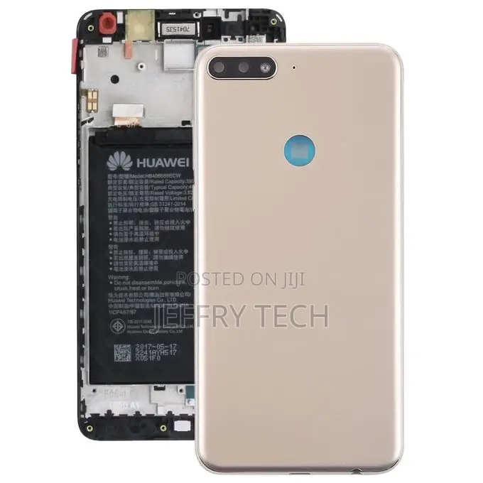Back Cover With Side Keys for Huawei Y7 (2018)(Gold)