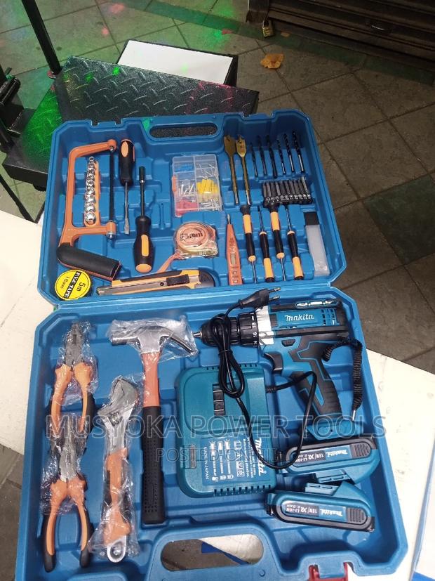 21V ELECTRIC DRILL Screwdriver and 47 Piece Drill Bit Tool - main view