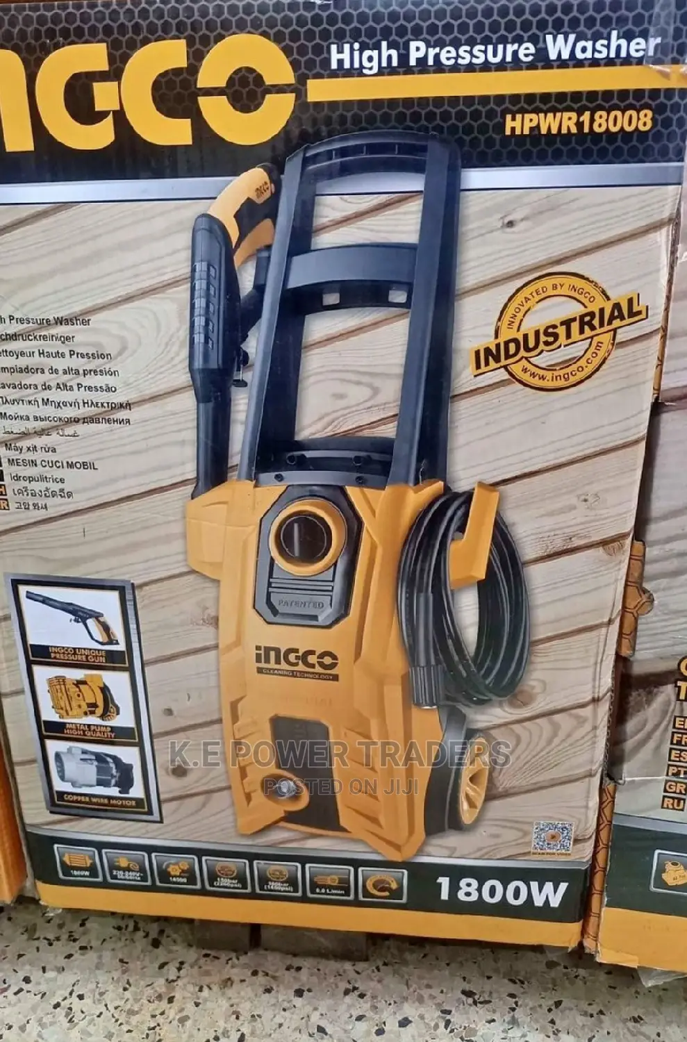 Cold and Warm Water 1800watts High Pressure Washer Machine