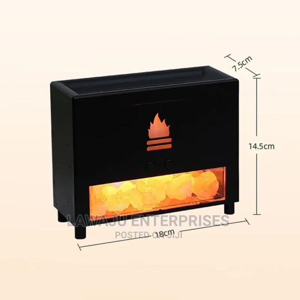 Flame Aromatherapy Salt Stone Air Humidifier Diffuser - thumbnail 2