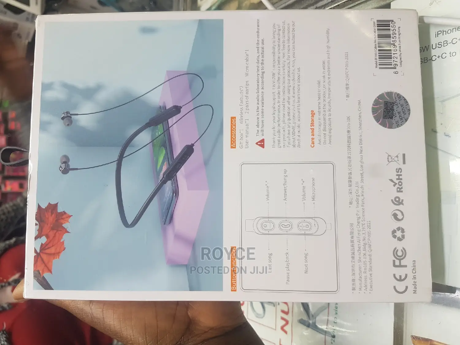Magnetic Sports Hanging Neck Wireless Headset