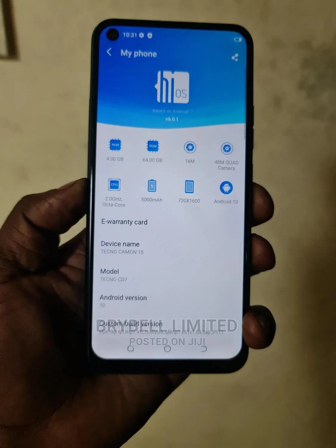 Tecno Camon 15 Air 64 GB Blue