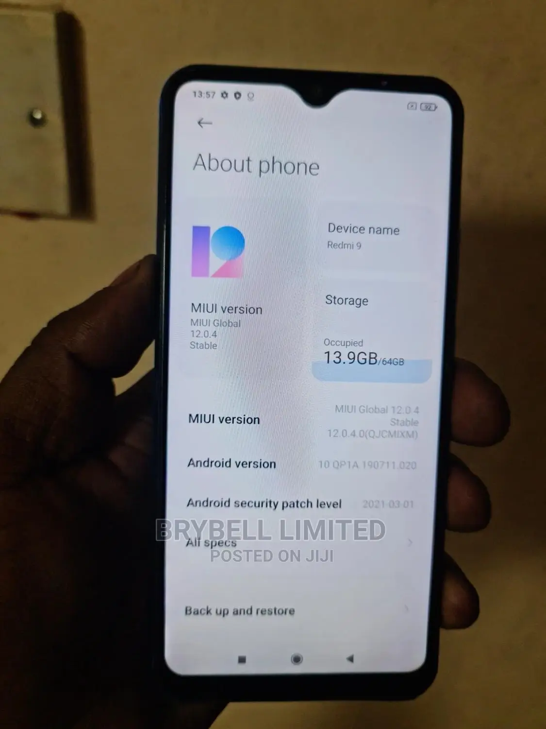 Xiaomi Redmi 9 64 GB Blue