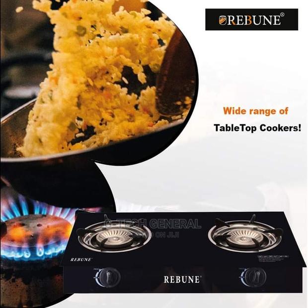 Reburne Tampered Glass Top Two Burner - main view