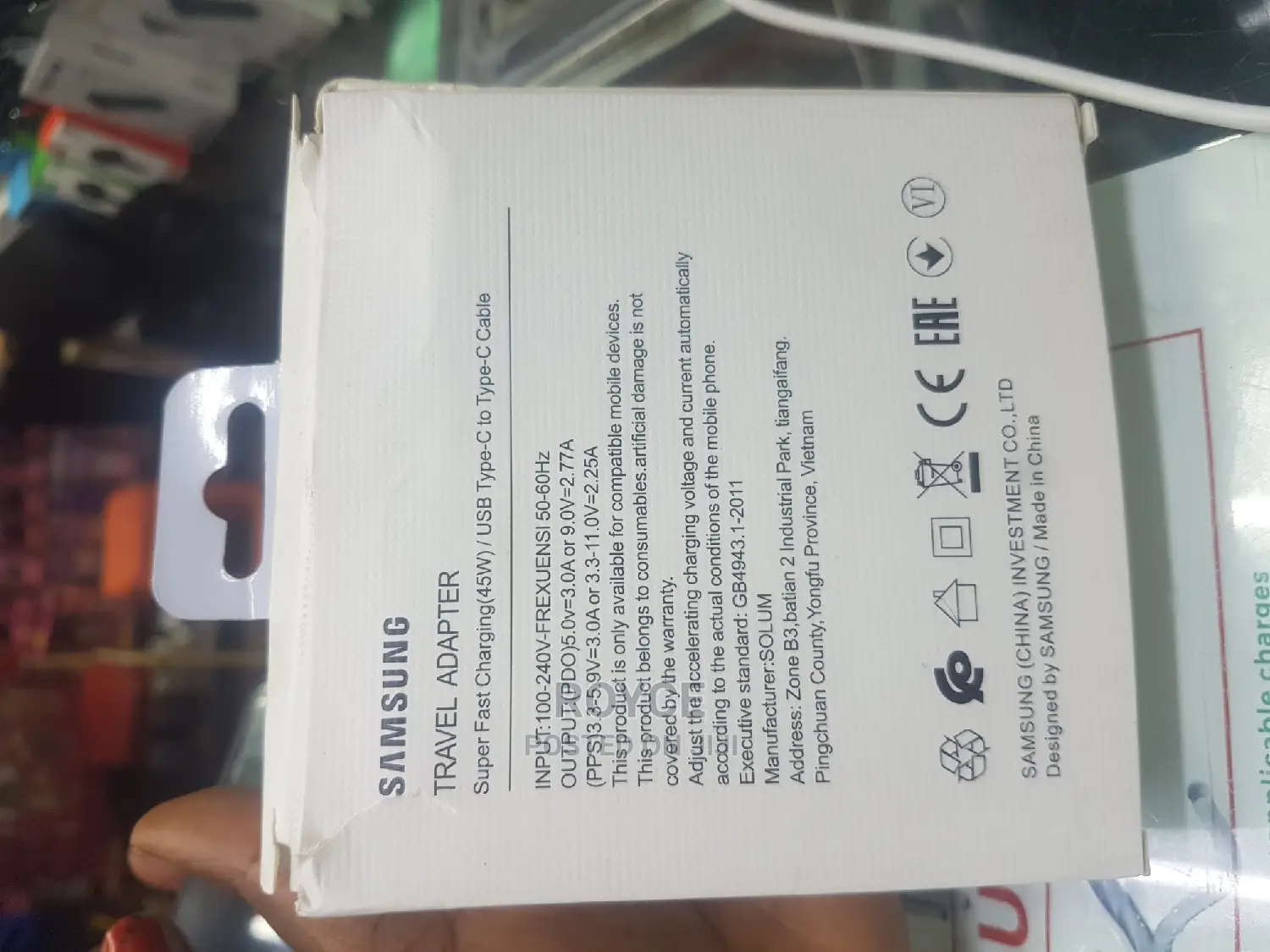 45W Adapter USB Type C to Type C Cable