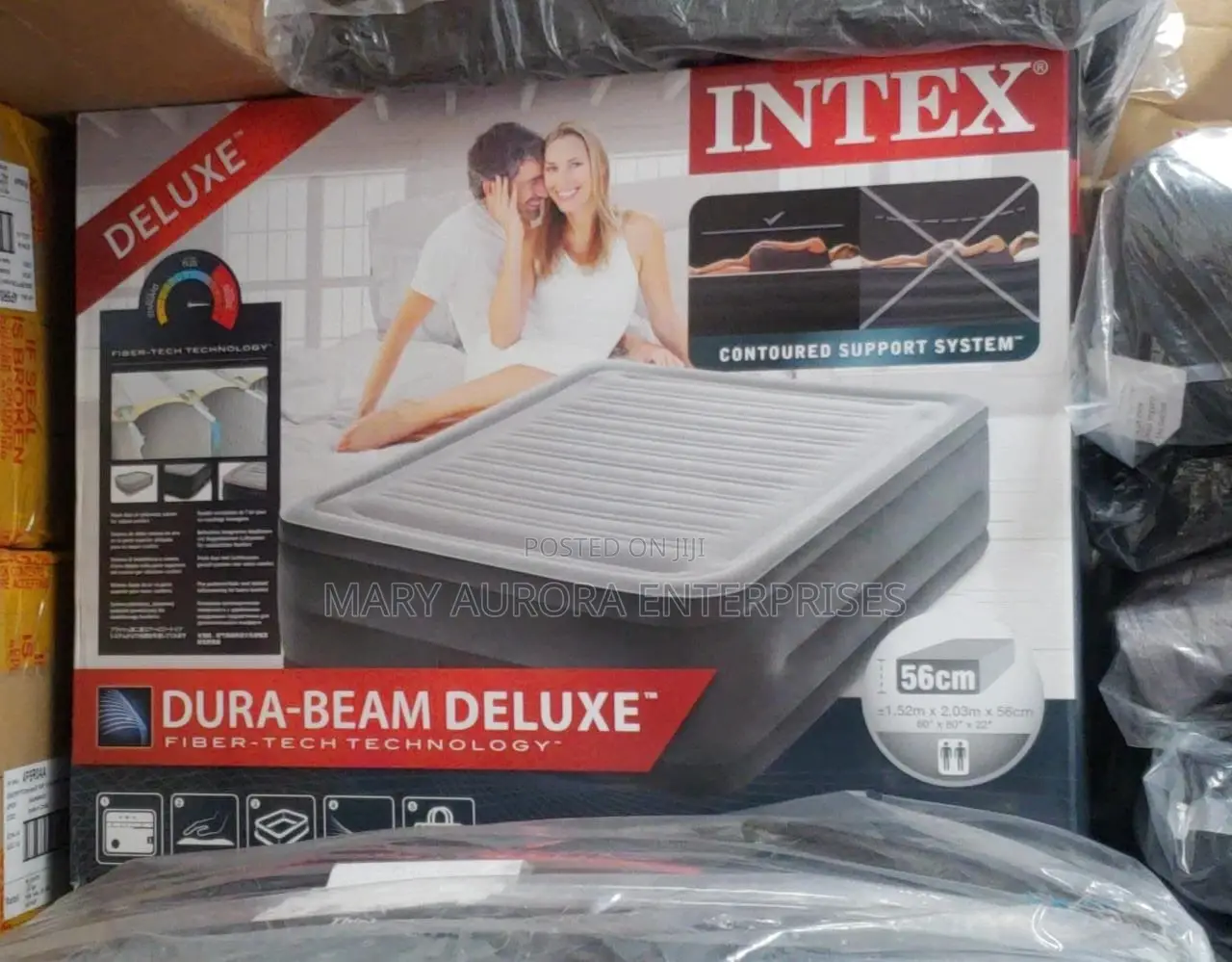 Intex Queen Size Headboard Inflatable Air Bed.