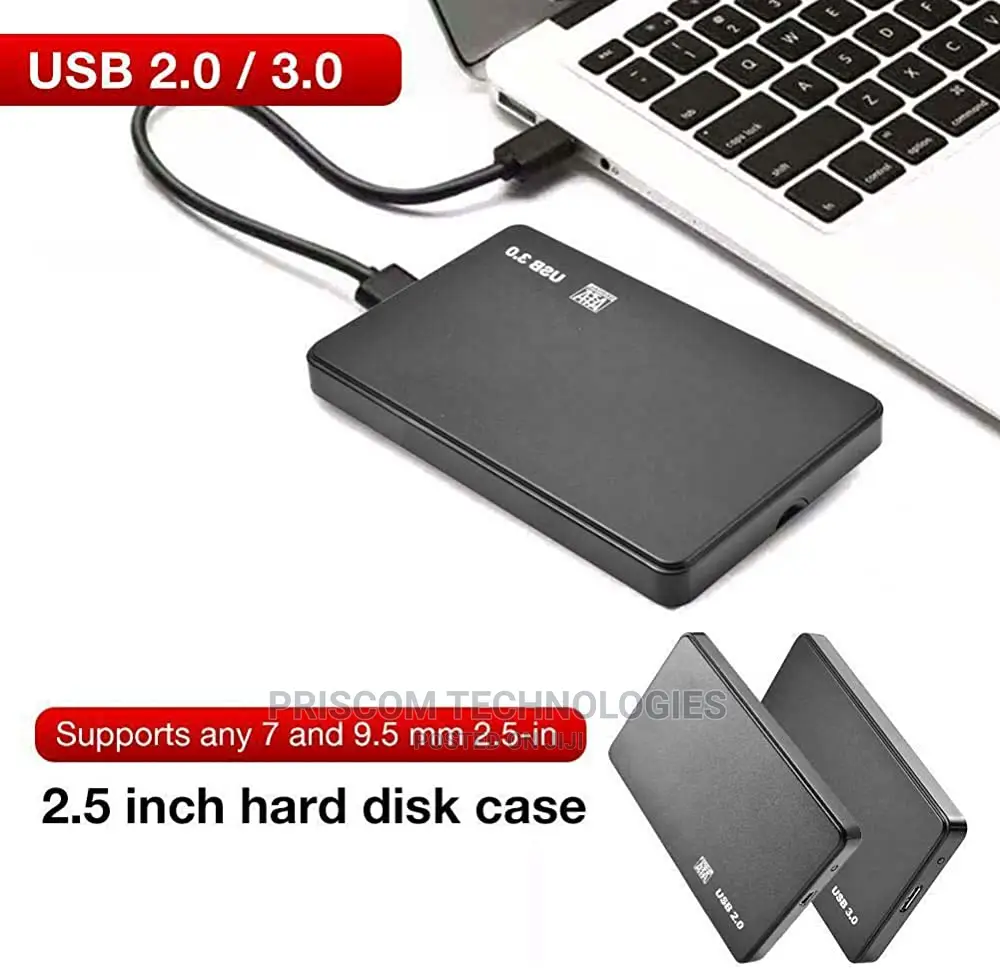 Hard Drive Casing Enclosure With Cable