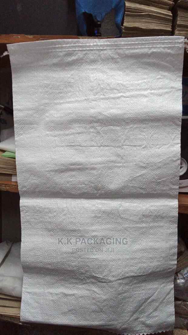 10kg White Plain Sack - main view