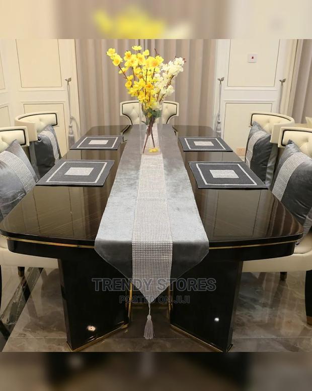 European Grey 13pcs Luxury Silk Table Set - main view