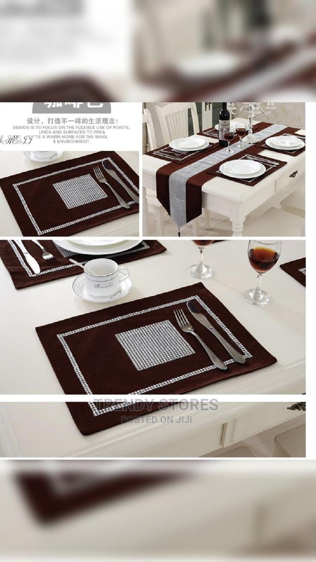 European Luxury 13pcs Silk Table Set (Chocolate Brown)