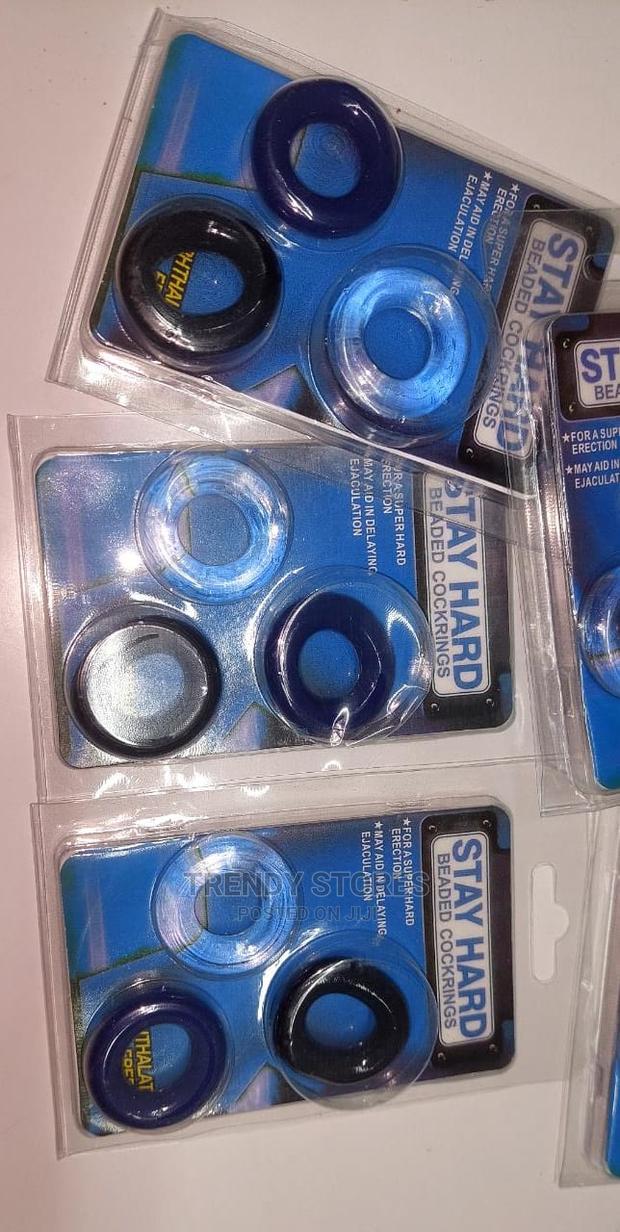 3pcs Silicone Penis Rings/Stretchy Ejaculation Delaying Aid - thumbnail 2