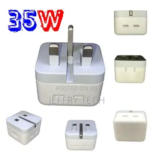 Triple iPhone Charger Head - 35W - Dual Ports (Type C) - Whi