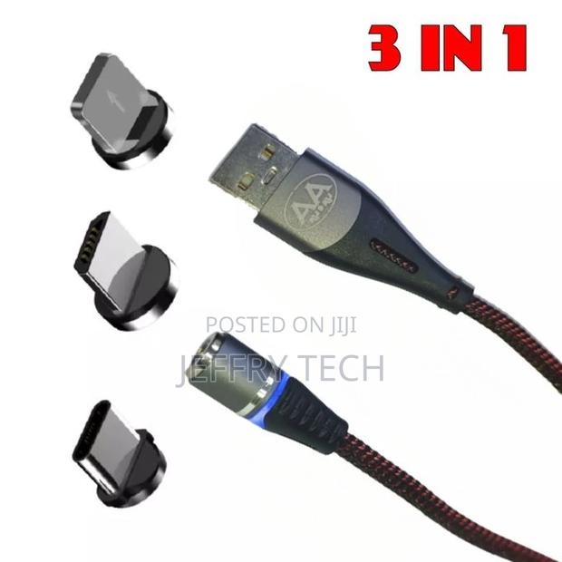 Magnetic Charging Cable 3 in 1 With Three Heads (Type C - IP
