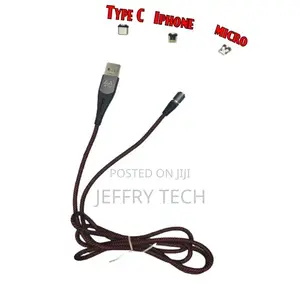 Magnetic Charging Cable 3 in 1 With Three Heads (Type C - IP